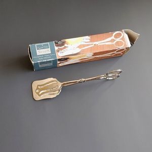 Vintage Silver Plated Pastry Server Tongs